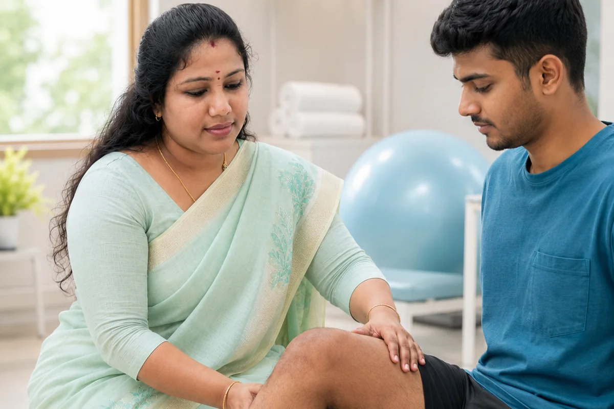 Knee pain and arthritis physiotherapy care at Sri Sashti Physiotherapy Clinic