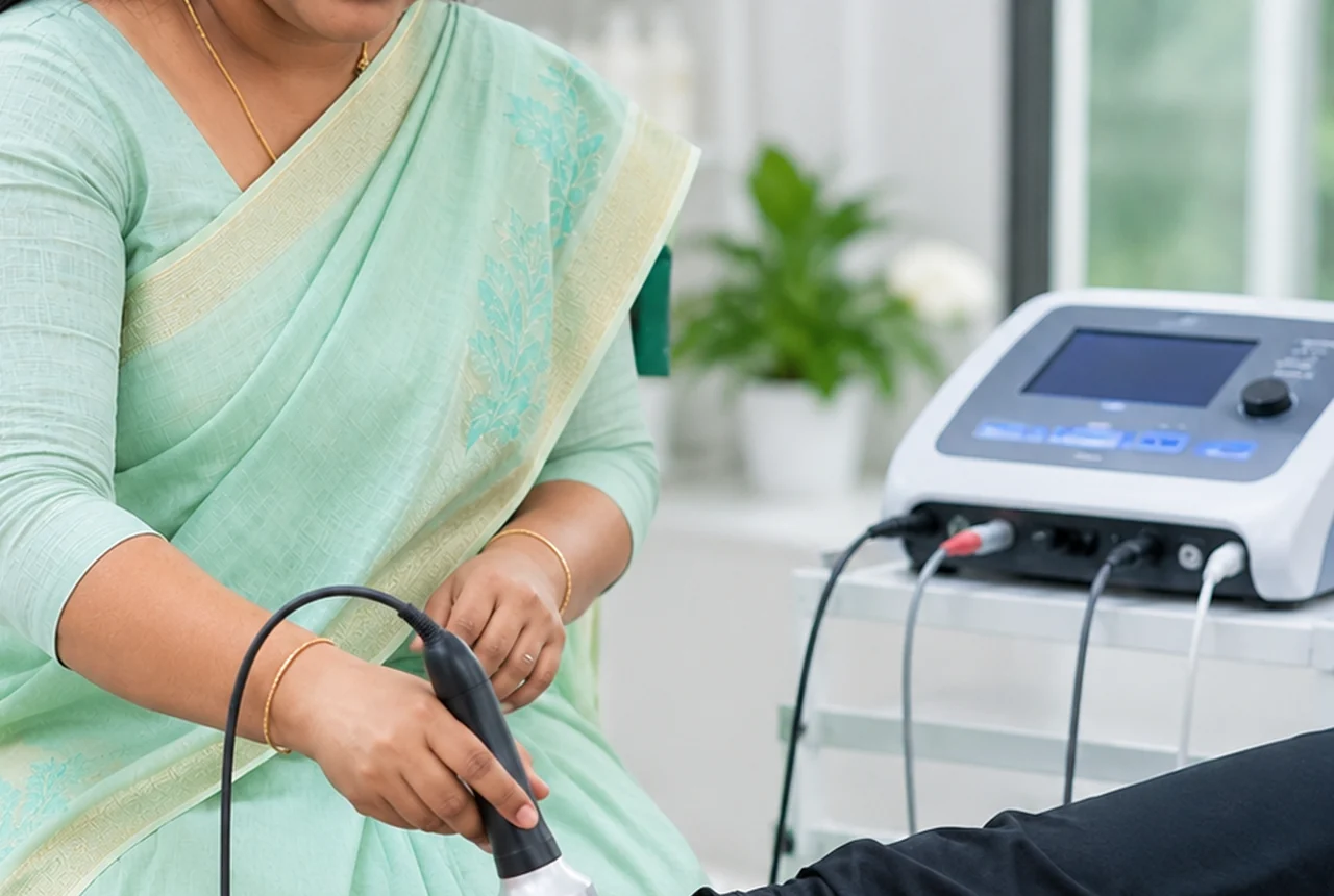 Electrotherapy setup at Sri Sashti Physiotherapy Clinic