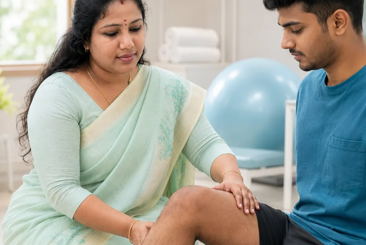Exercise guidance area at Sri Sashti Physiotherapy Clinic