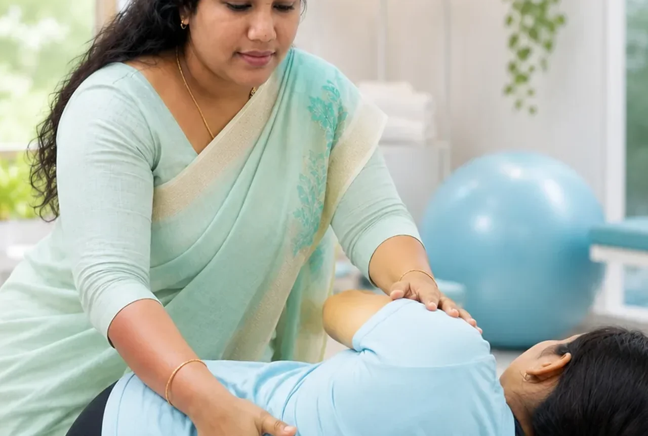 Treatment bed area at Sri Sashti Physiotherapy Clinic