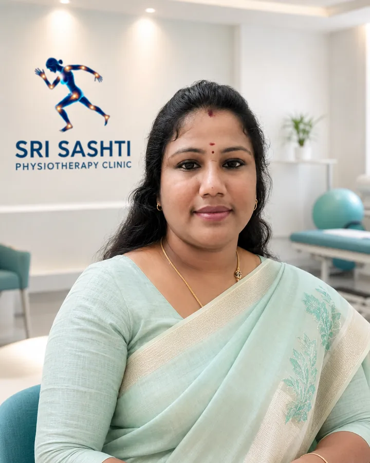 Dr Saranya Rajanallasivam, Founder and Physiotherapist at Sri Sashti Physiotherapy Clinic
