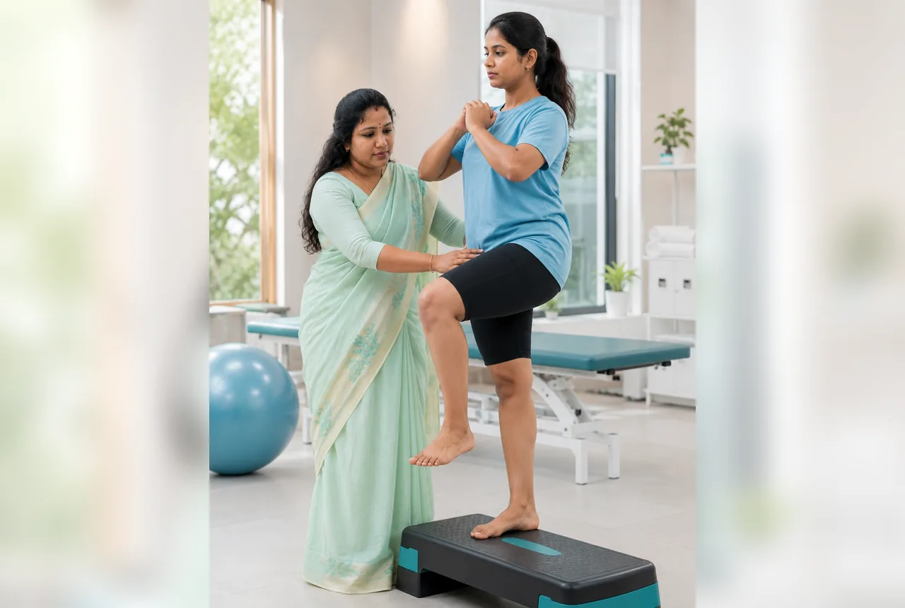 Core stability exercise physiotherapy at Sri Sashti Physiotherapy Clinic