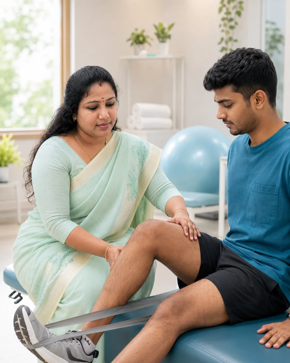Knee pain physiotherapy Palladam support at Sri Sashti Physiotherapy Clinic